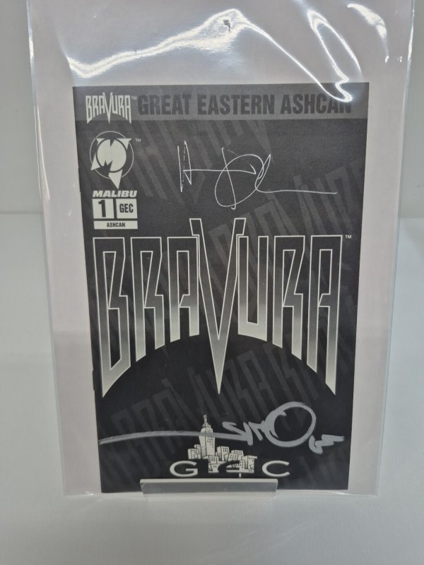 2X SIGNED Bravura Great Eastern Ashcan # 1- Malibu Howard Chaykin Walt Simonson