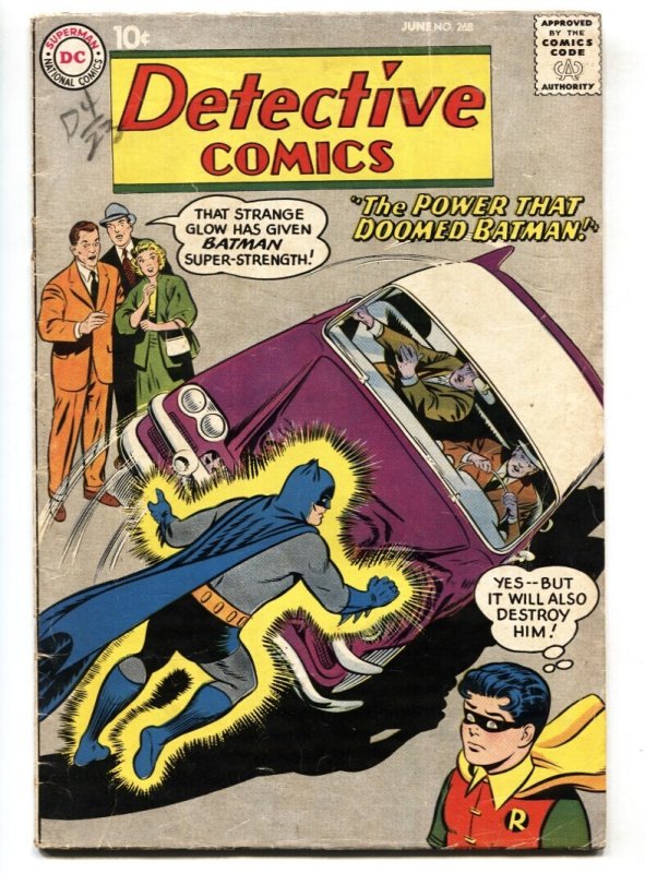 DETECTIVE COMICS #268 comic book 1959 BATMAN ROBIN DC JOHN JONES-VG