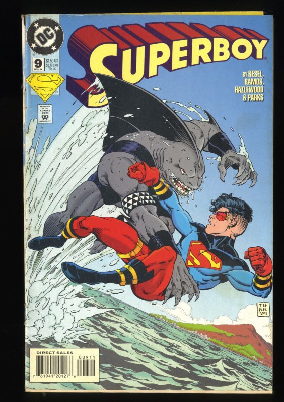 Superboy #9 VG+ 4.5 1st King Shark!