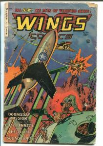 WINGS #120 1953-FICTION HOUSE-KOREAN WAR-RARE LATE ISSUE-good