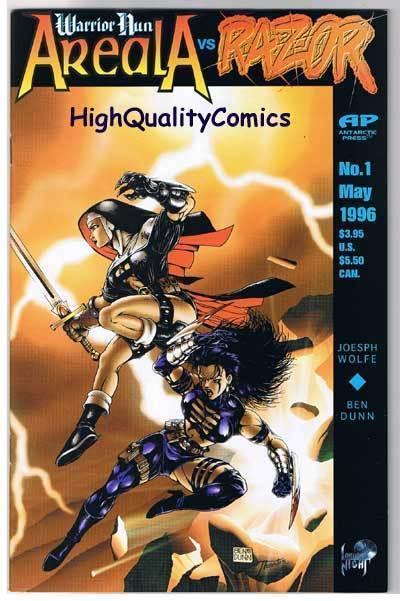 WARRIOR NUN AREALA vs RAZOR #1, VF+, Ben Dunn, Femmes, 1996, more in store