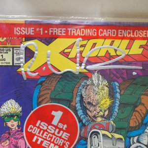 X-Force 1 NM Signed by Rob Liefeld Unopened Sunspot and Gideon Card