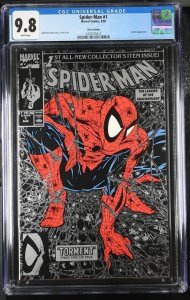 SPIDER-MAN #1 CGC 9.8 TODD MCFARLANE SILVER EDITION WHITE PAGES 5013