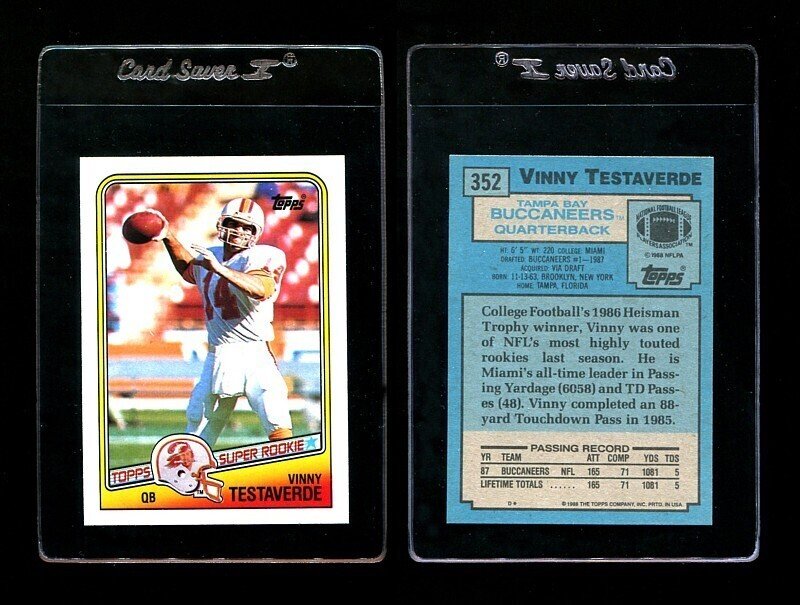 1988 Topps Vinny Testaverde #352 Rookie Card  MINT