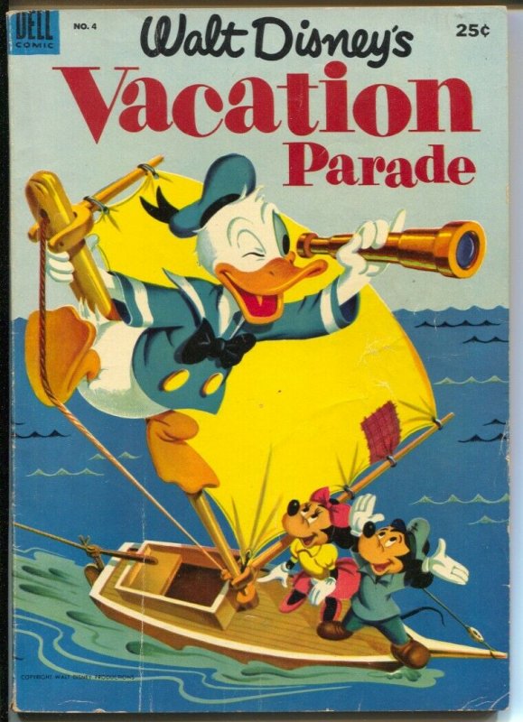 Walt Disney's Vacation Parade #4 1953-Dell-Mickey Mouse-Donald Duck-VG