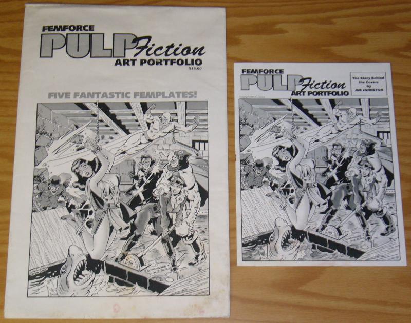 Femforce Pulp Fiction Art Portfolio #1 phantom lady - heike - gorby - AC 2000