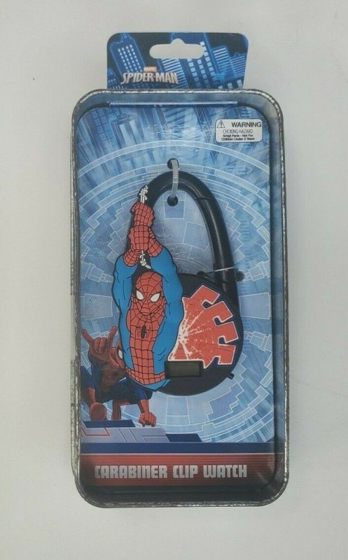 Spider Man Carabiner clip watch Marvel Comics 