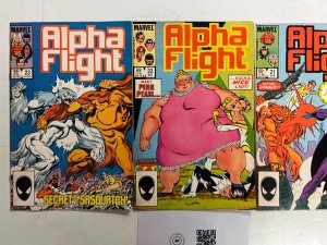 3 Alpha Flight Marvel Comic Books # 21 22 23 Avengers Defenders Thor 83 JS67