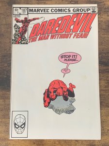 Daredevil #187 (1982). VF+. New Black Widow v. Hand. Miller-a.