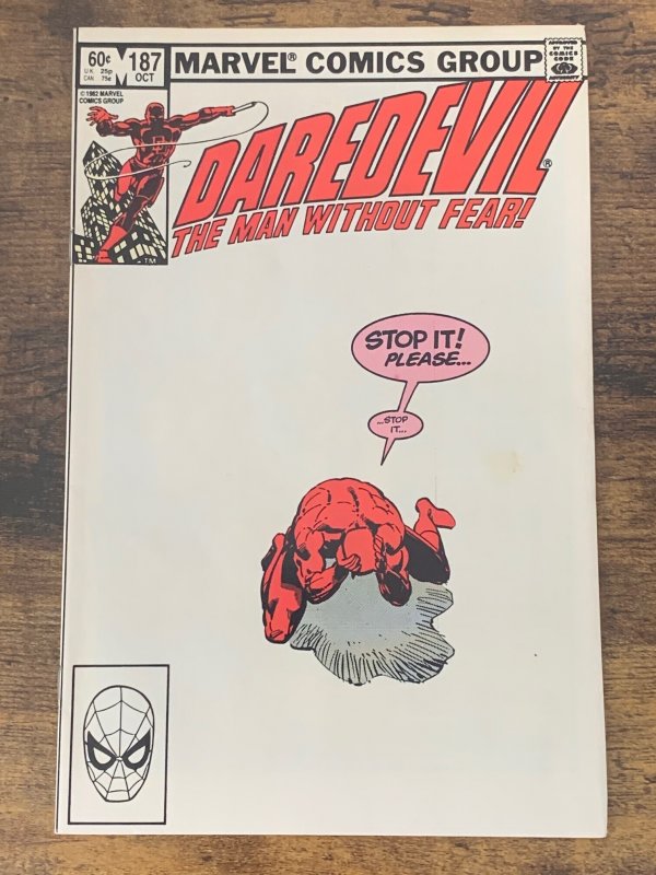 Daredevil #187 (1982). VF+. New Black Widow v. Hand. Miller-a.