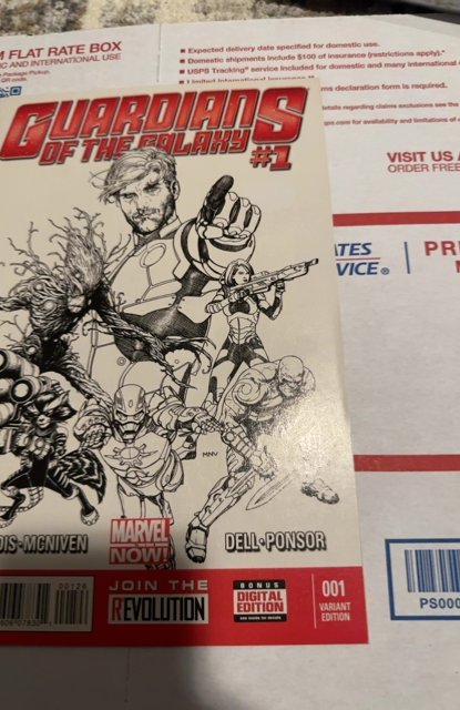Guardians of the Galaxy #1 Sketch Cover (2013) really nice copy