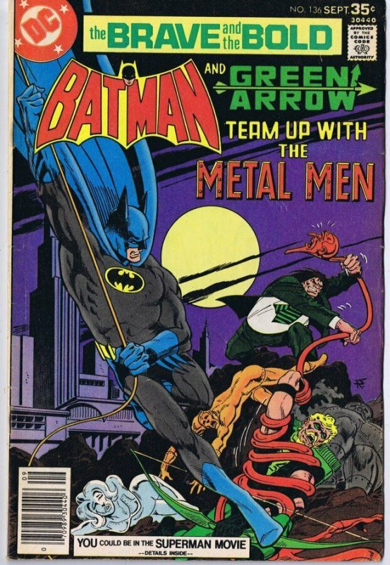 Brave and the Bold #136 ORIGINAL Vintage 1977 DC Comics Batman Metal Men 
