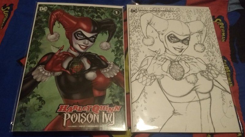 Harley Quinn and Poison Ivy #1 NM Variant Set by Dawn McTeigue