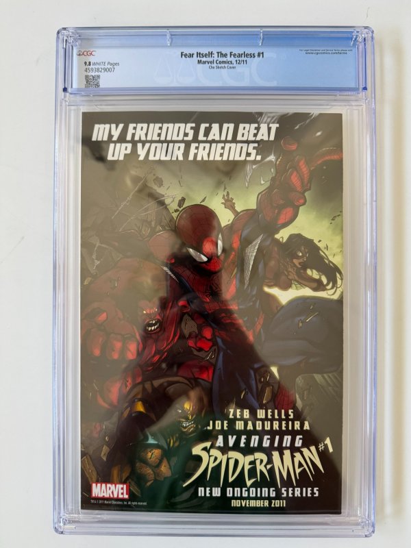 Fear Itself: Fearless #1 2nd Print CGC 9.8 Marvel Comic Book (2011)