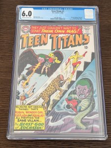 Teen Titans #1 (1966). 6.0 CGC. Batman, Wonder Woman cameos.