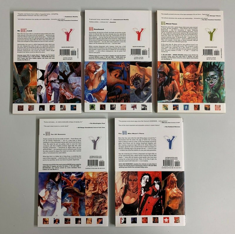 Y The Last Man Vol. 1-10 Paperback 2002 Complete Set Brian K. Vaughan