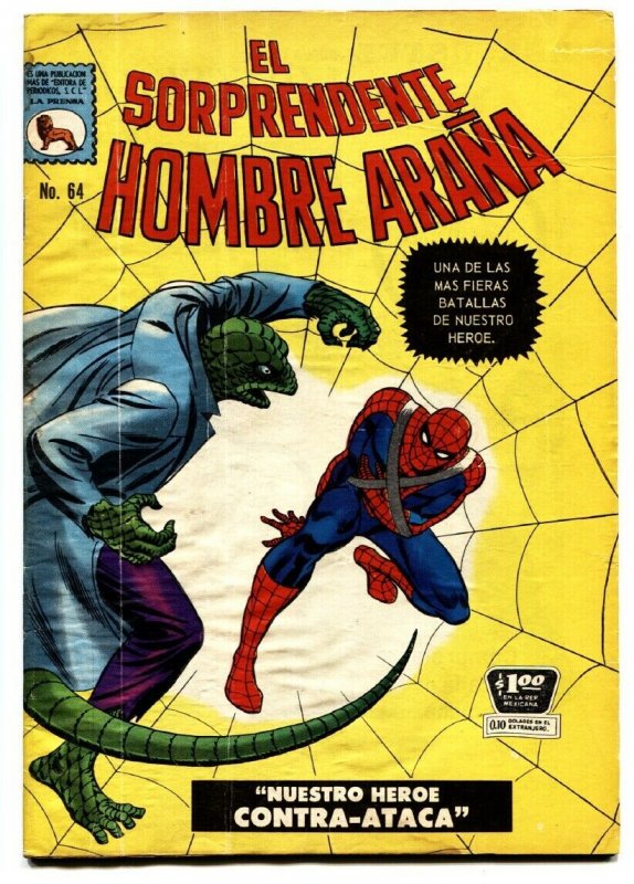 Amazing Spider-man #45-3rd Lizard-Rare MEXICAN edition marvel comics