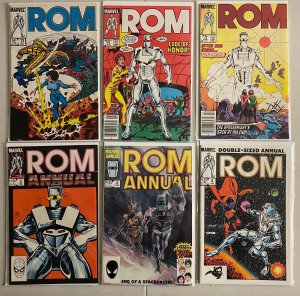 ROM Spaceknight comics run #41-75 last issue + 3 ann 38 diff avg 6.0 (1983-86)