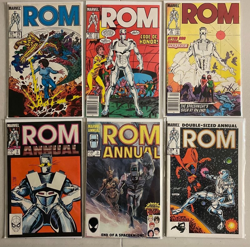 ROM Spaceknight comics run #41-75 last issue + 3 ann 38 diff avg 6.0 (1983-86)
