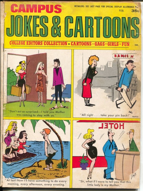 Campus Jokes & Cartoons #2 2/1967-Marvel-2nd issue-Joe Maneely-spicy-G