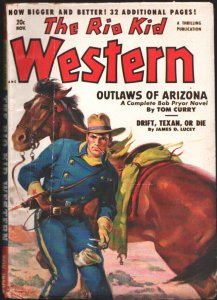 PULP:  The Rio Kid Western 11/1950-Thrilling-George Rozen cover art-Western H...