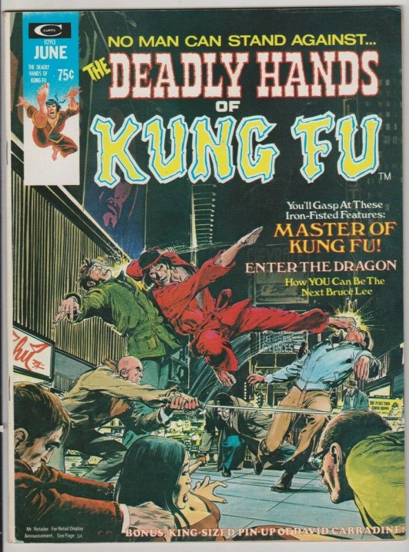 DEADLY HANDS OF KUNG FU # 2  VF 1974 MARVEL COMICS SHANG CHI - NEAL ADAMS COVER