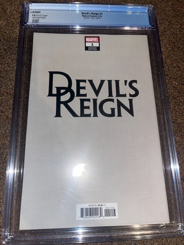 Devil's Reign 1, Peach Momoko 1:200 Virgin Variant, CGC Graded 9.8