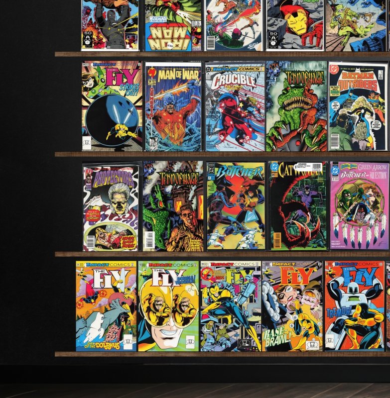 Huge Lot 140+ Comics with Blue Devil, Catwoman, The Fly, Iron Man & More!