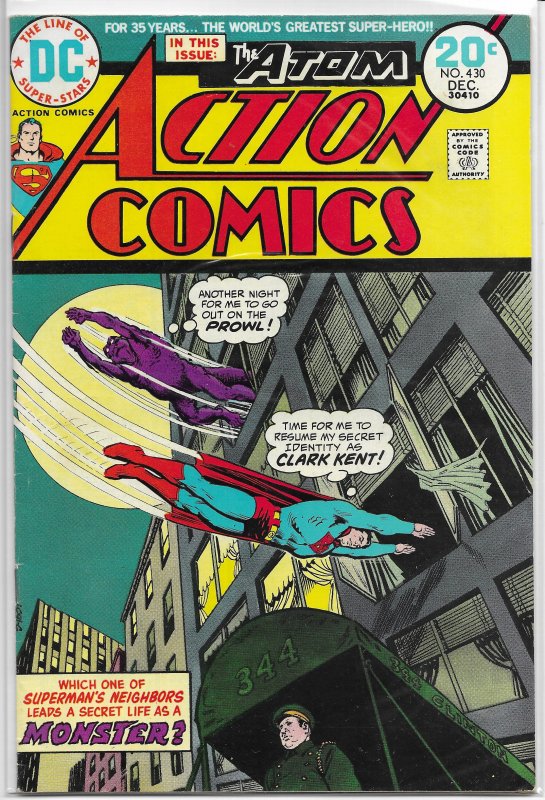 Action Comics   vol. 1   #430 VG Atom