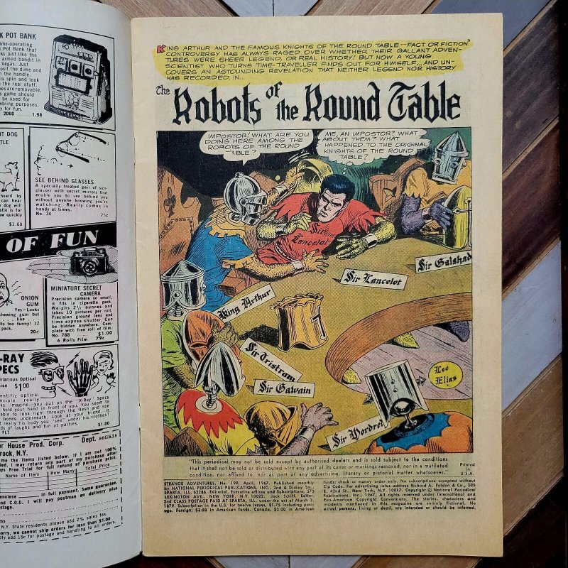 STRANGE ADVENTURES #199 VG (DC 1967) ROBOT ROUND TABLE Carmine Infantino Cover
