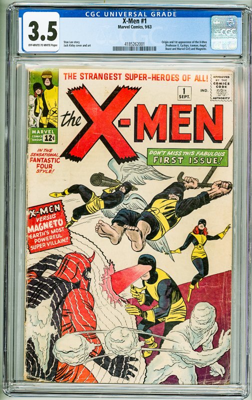 The X-Men #1 (1963) CGC 3.5! OWW Pages! 1st Appearance of the X-Men!