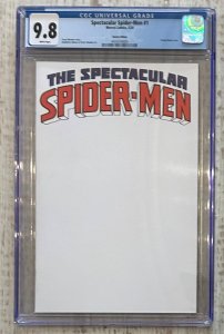 Spectacular Spider-Men #1 C - Blank Sketch Variant - CGC 9.8