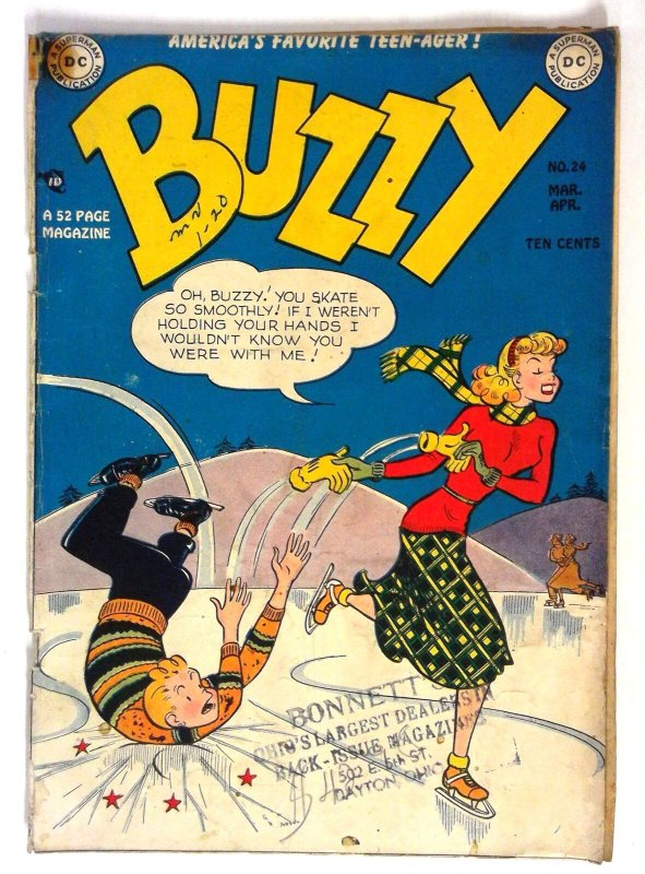 Buzzy #24 ice-skating humor DC (1948) G