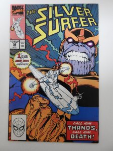 Silver Surfer #34 Direct Edition (1990) Call Him Thanos, Call Him Death! VF+!