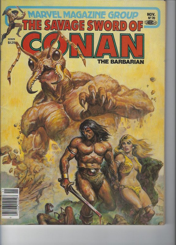 the savage sword of Conan the Barbarian #70