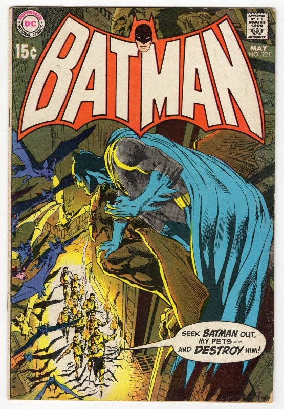 Batman #221 VINTAGE 1970 DC Comics Neal Adams