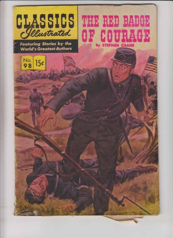 Classics Illustrated #98 (4th) print - stephen crane's the red badge of courage