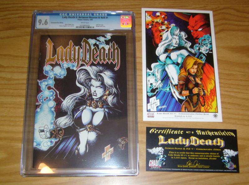 Lady Death II: Between Heaven & Hell #1 CGC 9.6 gold logo commemorative edition