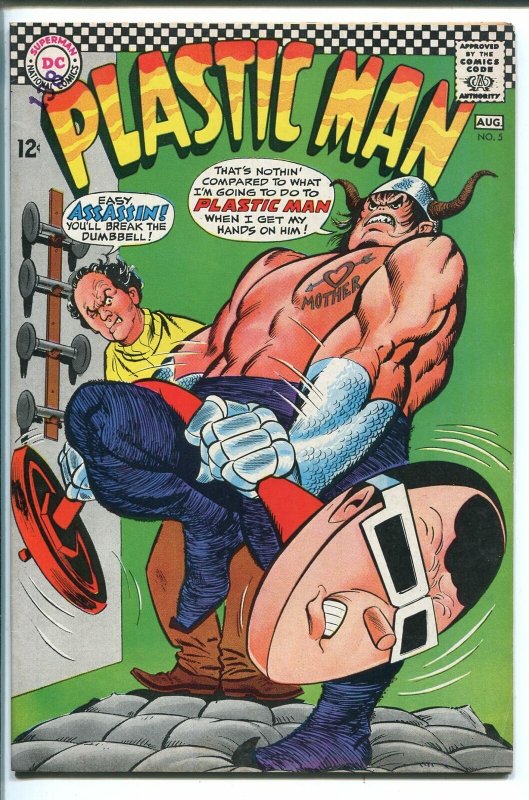 PLASTIC MAN #5 1967-DC COMICS-BIZARRE COVER-vf/nm 