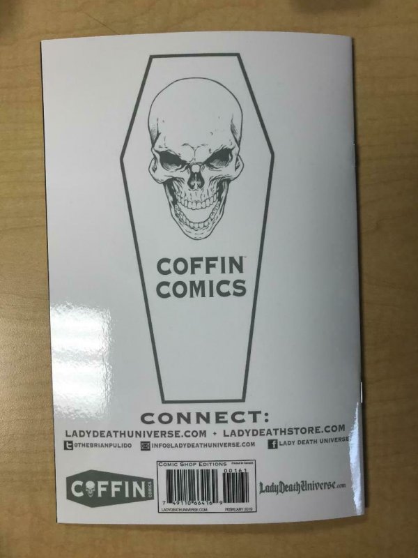 Lady Death Apocalyptic Abyss #1 SPAWN Homage White Variant Cover Marat Mychaels