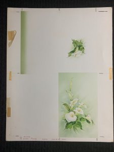 HAPPY EASTER White Lillies 2-Panels 11.5x14.5 Greeting Card Art #741