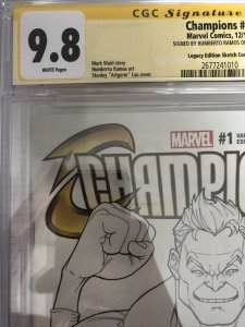 Champions (2016) # 1 (CGC SS 9.8 WP) | Signed By Humberto Ramos Census = 4