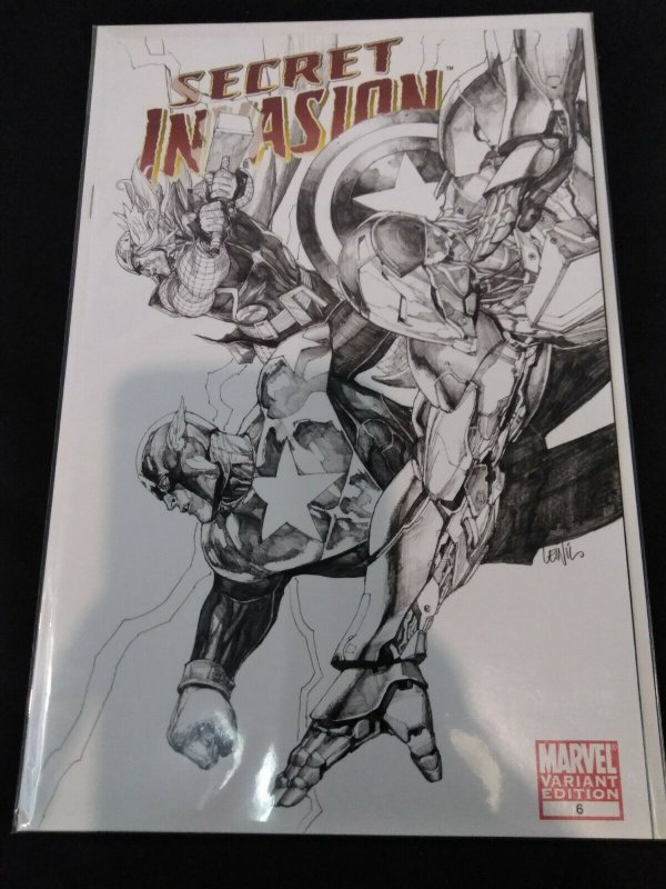 Secret Invasion #5, #6, #7 LOT OF 3 YU SKETCH VARIANTS FIRST PRINT MARVEL COMICS 