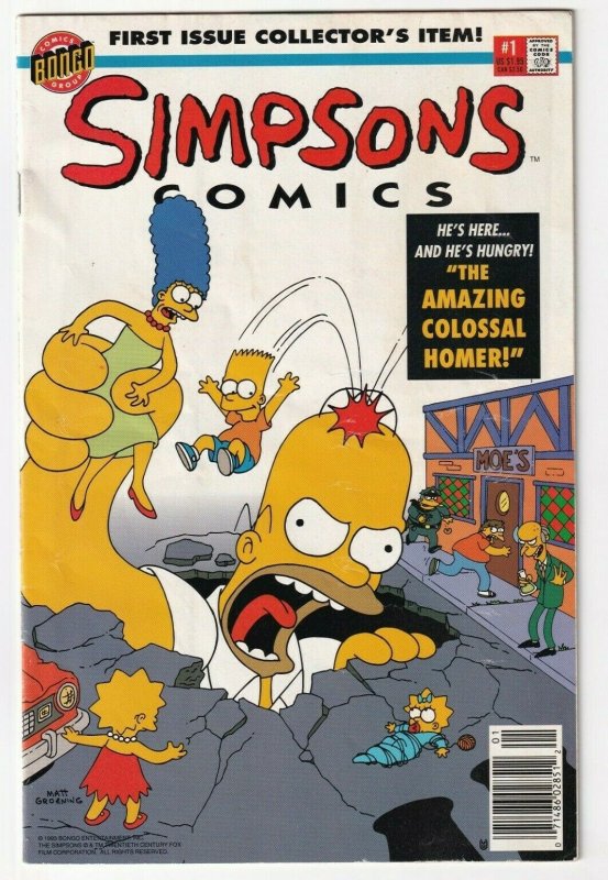 The Simpsons Comics #1 Matt Groening 1993 Bongo