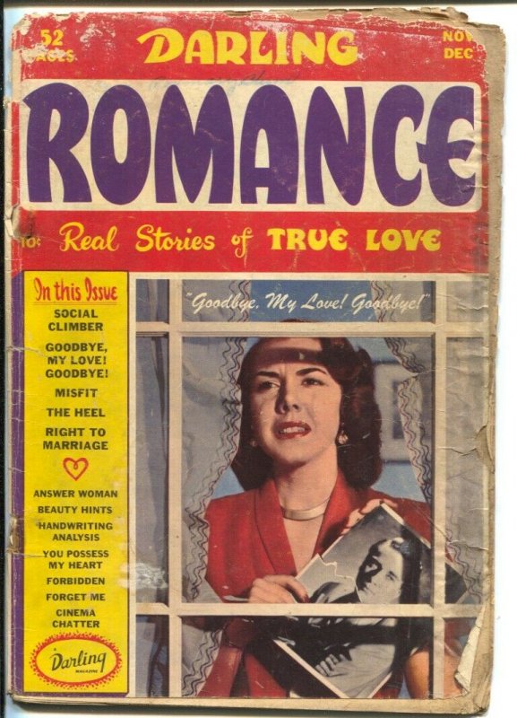 Darling Romance #2 1949-photo cover-headlight panels-spicy poses-FR
