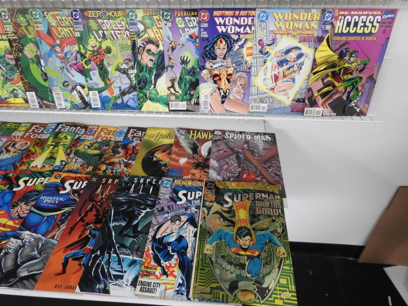 Huge Lot of 160 Comics W/ Fantastic Four, Wonder Woman, Superman Avg FN+