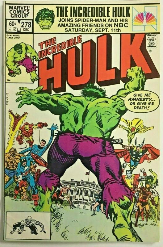 INCREDIBLE HULK#278 VF/NM 1982 MARVEL BRONZE AGE COMICS