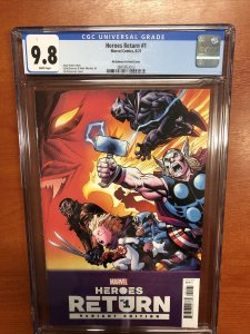 Heroes Return #1 (CGC 9.8) (2021) McGuinnes Variant Cover Census 2!!