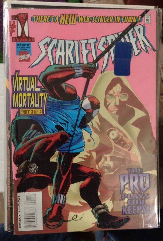 SCARLET SPIDER # 1  1995 MARVEL ROMITA JR VARIANT  BEN  REILLY 