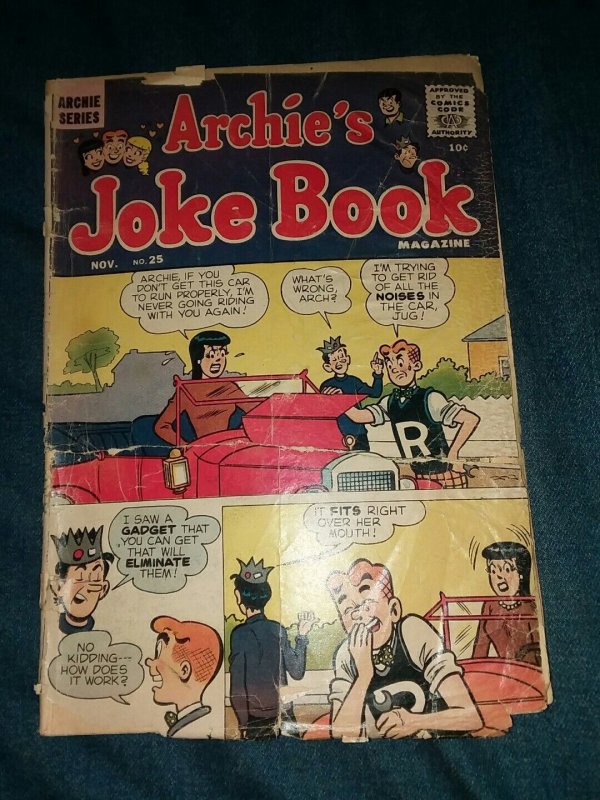 ARCHIE'S JOKE BOOK #25 Vintage Golden Age mlj riverdale giant tv show magazine